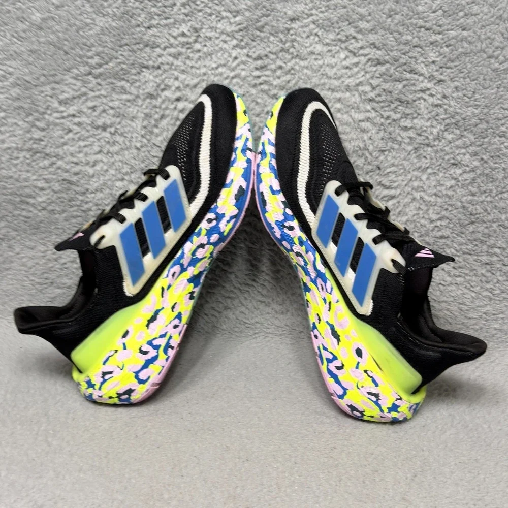 Adidas Ultra Boost Light Mens Size 10 Running Shoes Sneakers Neon Leopard IE8155